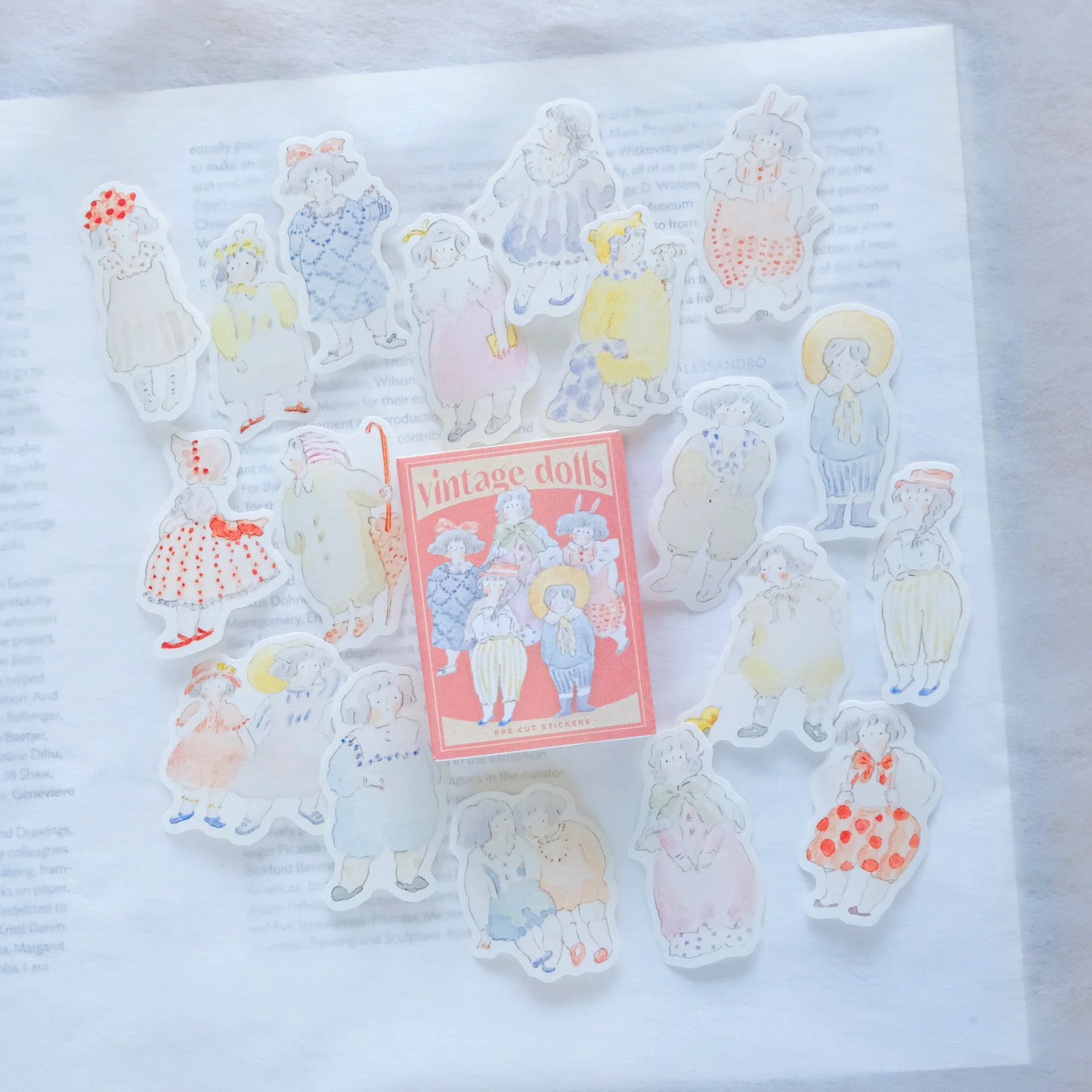 dodolulu - Washi Flake Stickers - Matchbox Series - Vintage Dolls