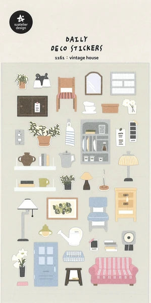 Suatelier Daily Deco Stickers - No.1161 | Vintage House
