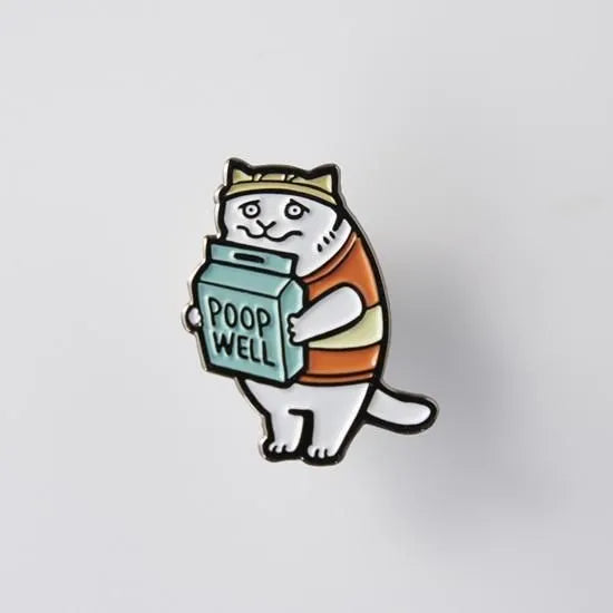 Dawning Crow - Magnet Pin - Warehouse Worker Cat