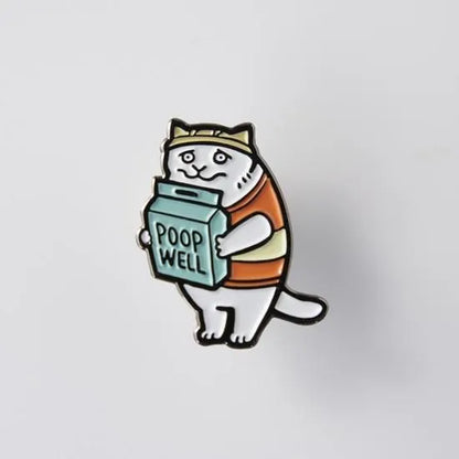 Dawning Crow - Magnet Pin - Warehouse Worker Cat