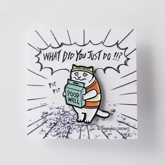 Dawning Crow - Magnet Pin - Warehouse Worker Cat