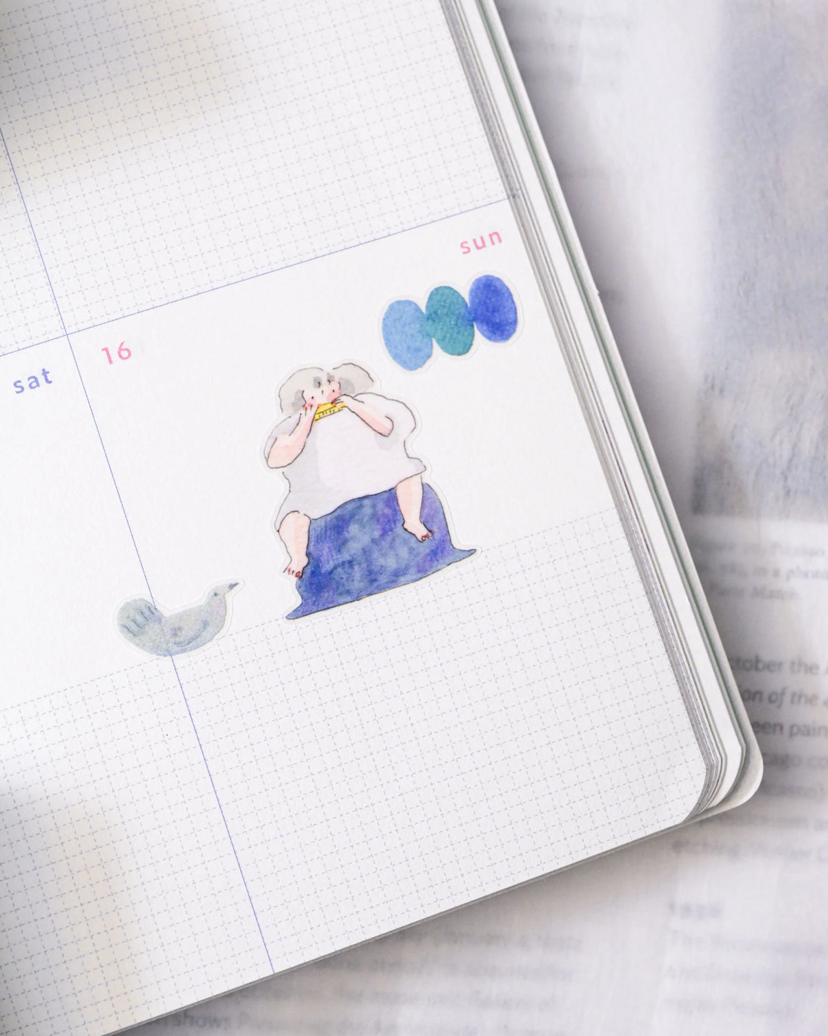 dodolulu - Matte Sticker Sheet - Waves of Blue