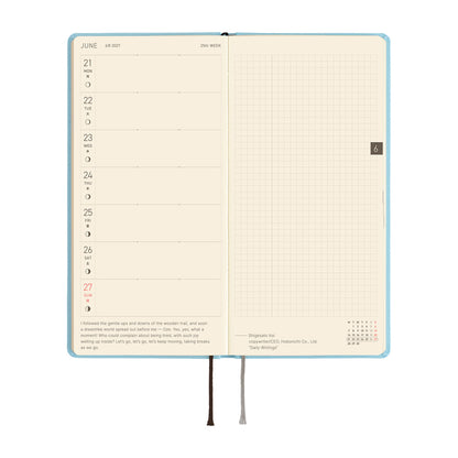 Hobonichi Techo 2027 Weeks - Colors: Sea Glass
