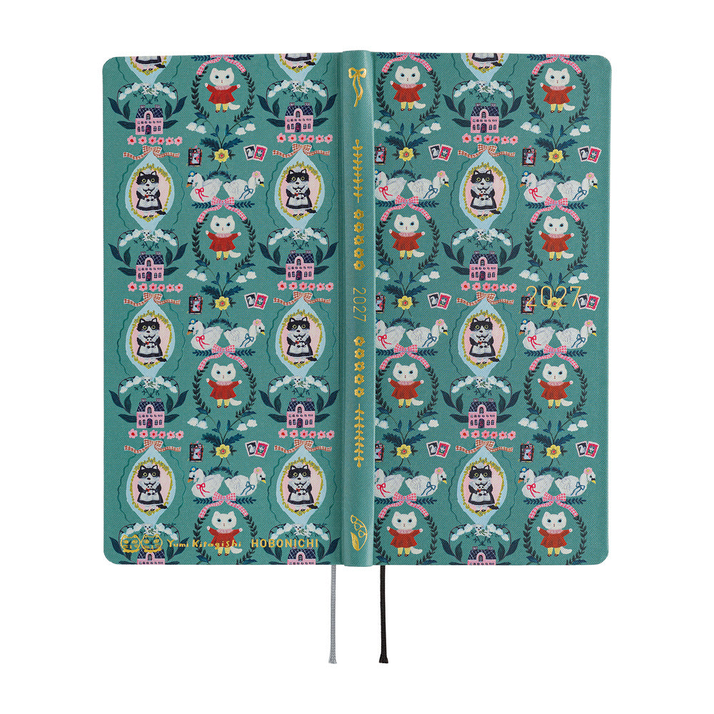 Hobonichi Techo 2027 Weeks  - Yumi Kitagishi: White Cat Wallpaper