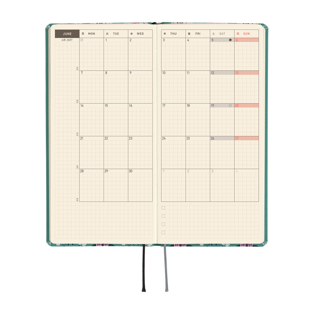 Hobonichi Techo 2027 Weeks  - Yumi Kitagishi: White Cat Wallpaper