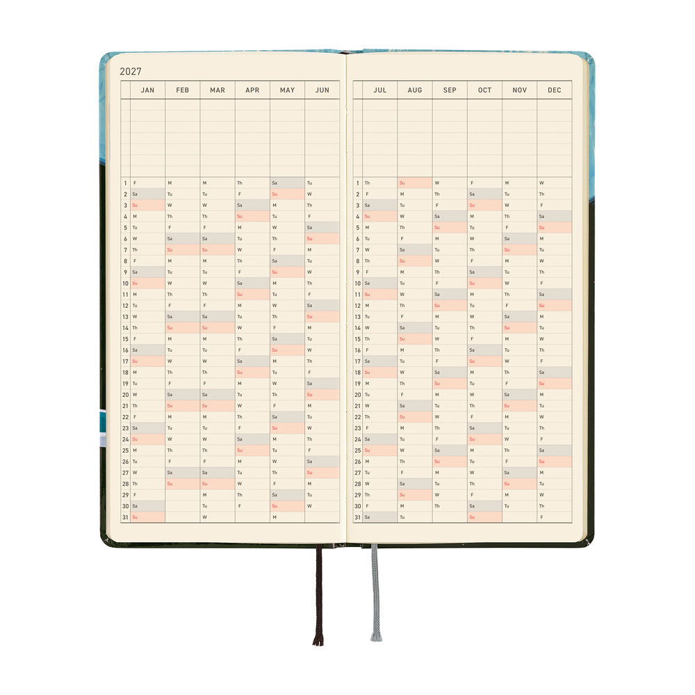 Hobonichi Techo 2027 Weeks - Hiroko Kubota: Meteor Shower in the Light Blue Forest