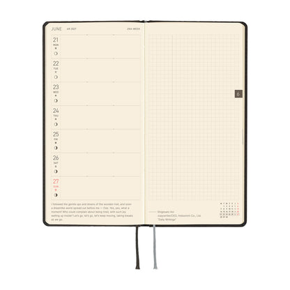 Hobonichi Techo 2027 Weeks - Paper Series: Black Argyle
