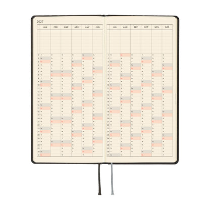 Hobonichi Techo 2027 Weeks - Paper Series: Black Argyle
