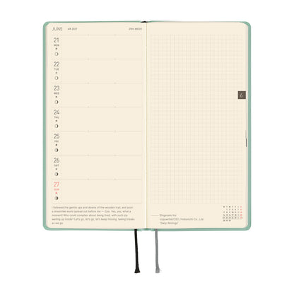 Hobonichi Techo 2027 Weeks - Paper Series: Frosty Jade