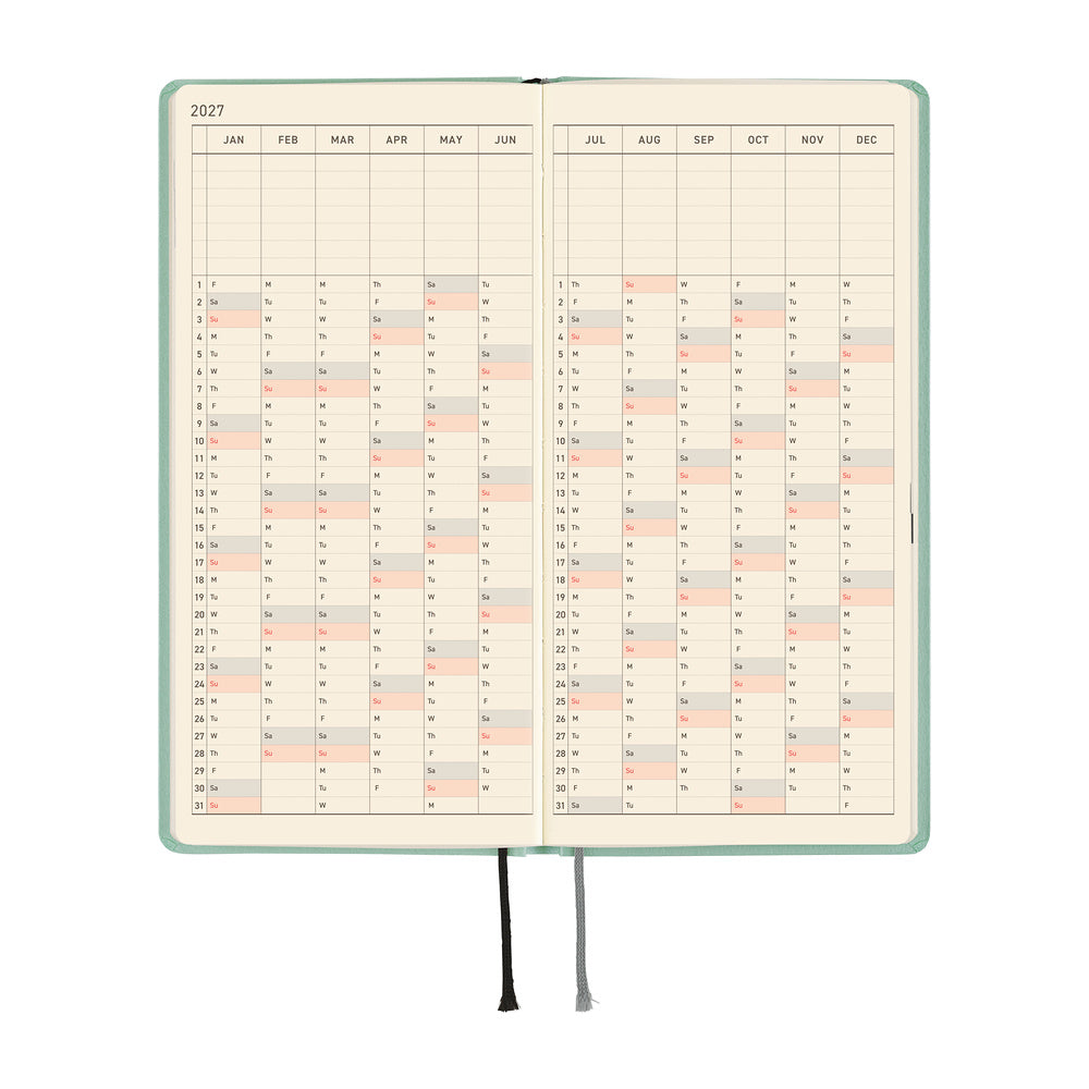 Hobonichi Techo 2027 Weeks - Paper Series: Frosty Jade