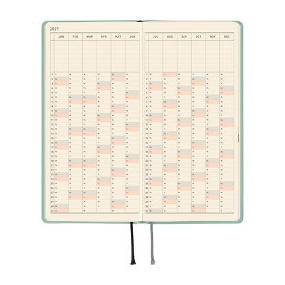 Hobonichi Techo 2027 Weeks - Paper Series: Frosty Jade