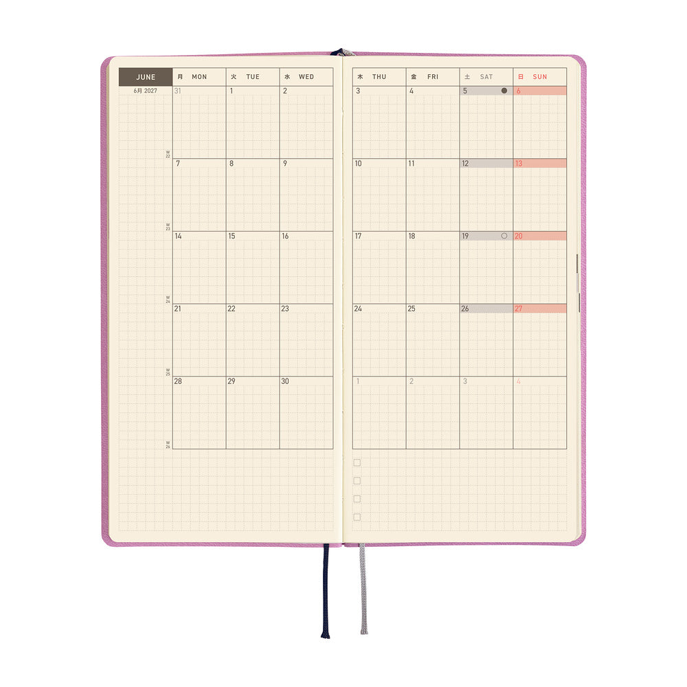 Hobonichi Techo 2027 Weeks - Smooth: Lavender Milk