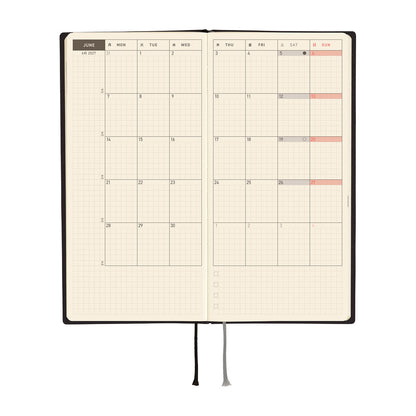 Hobonichi Techo 2027 Weeks - White Line: Black