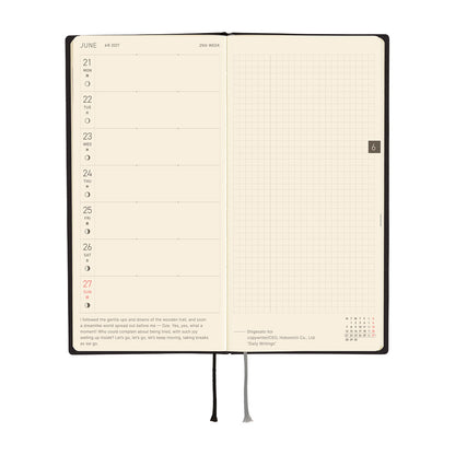 Hobonichi Techo 2027 Weeks - White Line: Black