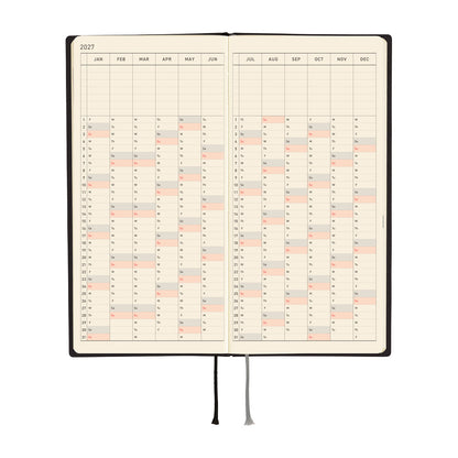 Hobonichi Techo 2027 Weeks - White Line: Black