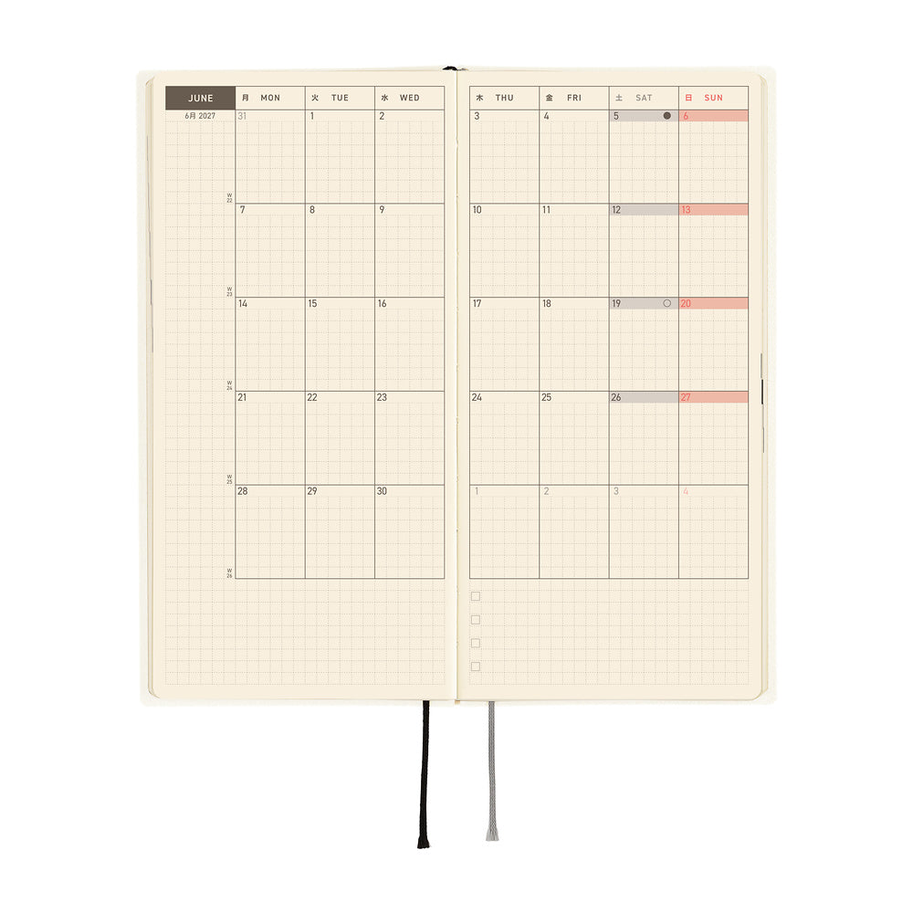 Hobonichi Techo 2027 Weeks - White Line: Ivory