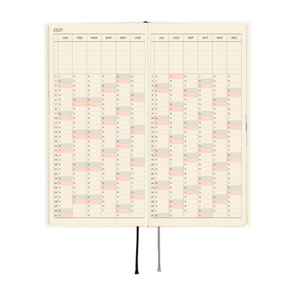 Hobonichi Techo 2027 Weeks - White Line: Ivory