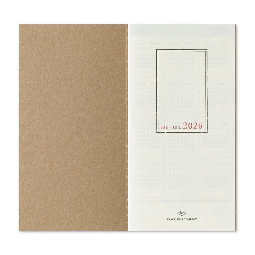 TRAVELER'S Regular Size Refill - 2026 Weekly + Memo