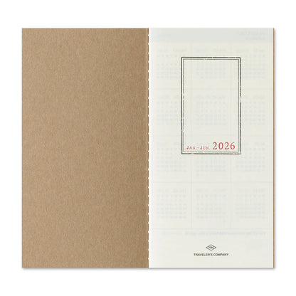 TRAVELER'S Regular Size Refill - 2026 Weekly + Memo