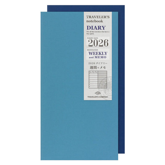 TRAVELER'S Regular Size Refill - 2026 Weekly + Memo