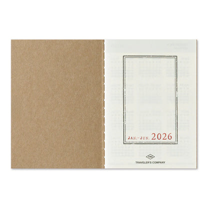 TRAVELER'S Passport Size Refill - 2026 Weekly