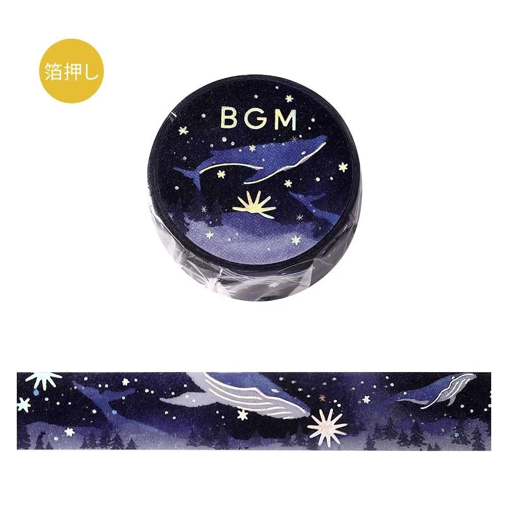BGM Foil Washi Tape - Standard Life Series - Whale Going to the Starry Sea