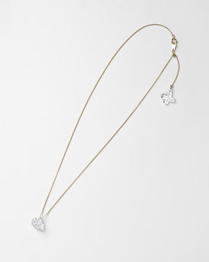 HARIO Lampwork Factory - Glass Necklace - White Clover Flower