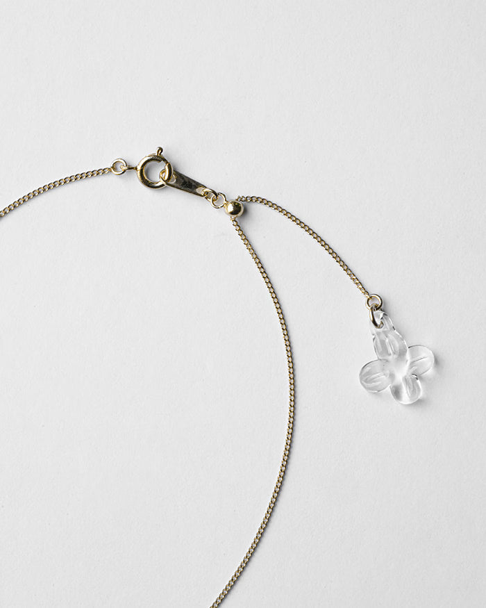 HARIO Lampwork Factory - Glass Necklace - White Clover Flower