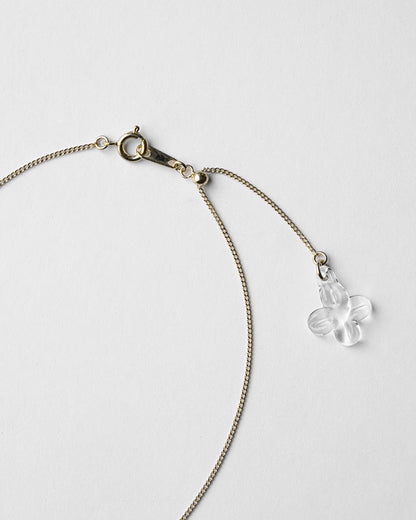 HARIO Lampwork Factory - Glass Necklace - White Clover Flower