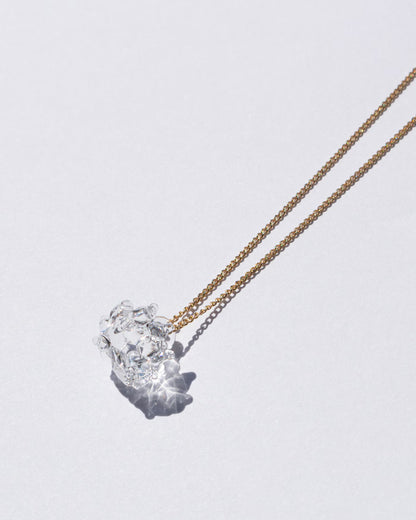 HARIO Lampwork Factory - Glass Necklace - White Clover Flower