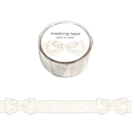 Mind Wave Ribbon Washi Tape - White Lace