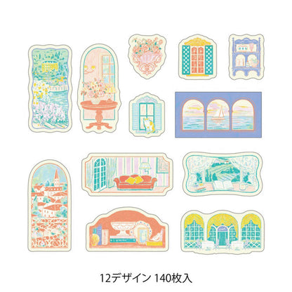 Midori Yuru Log Roll Sticker - Window Views