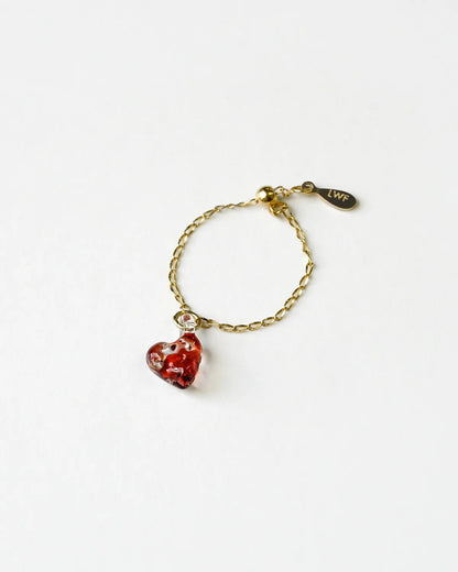 HARIO Lampwork Factory - Glass Ring - Winkheart Rouge - Limited Edition