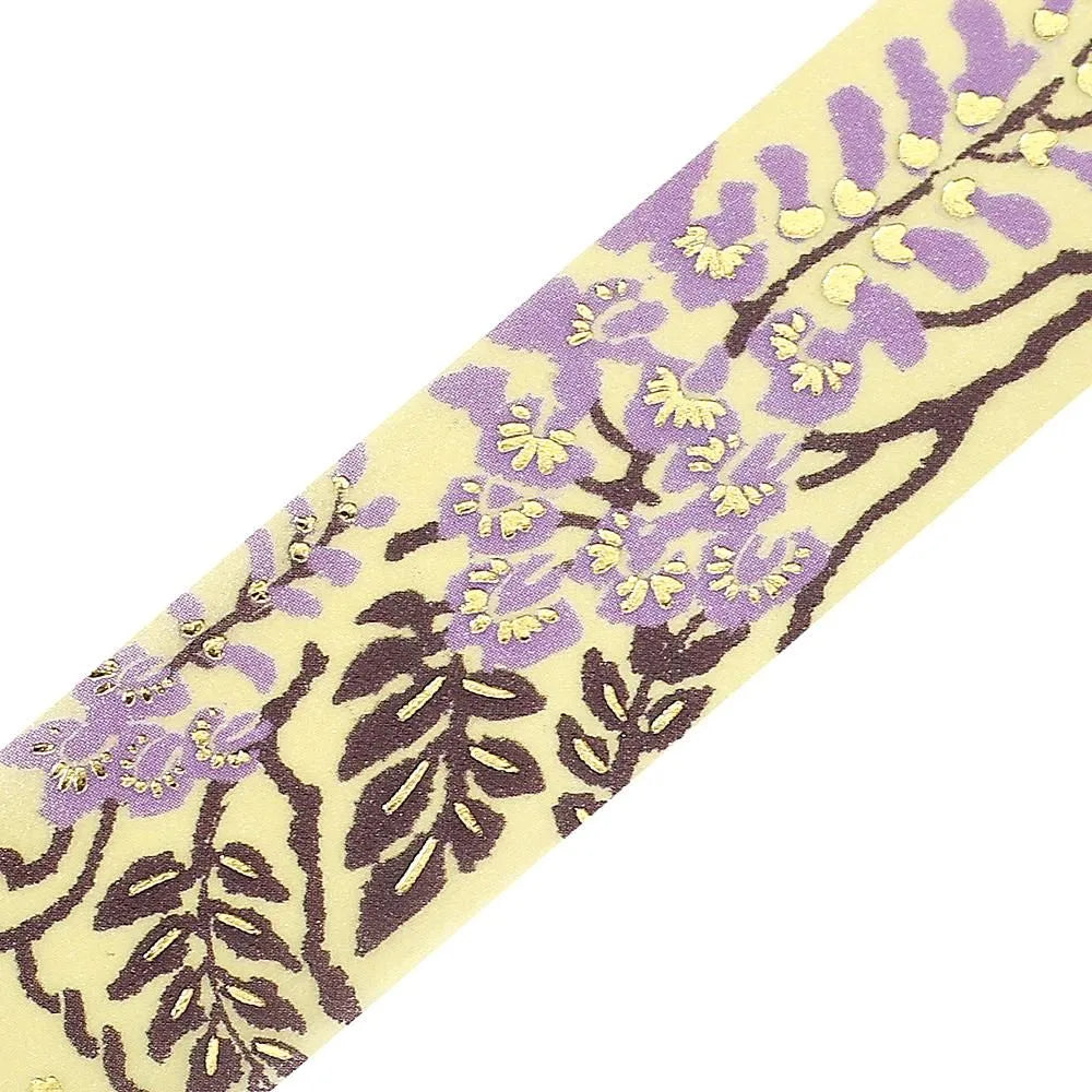 BGM Foil Washi Tape - Flower & Grass Series - Wisteria Flower