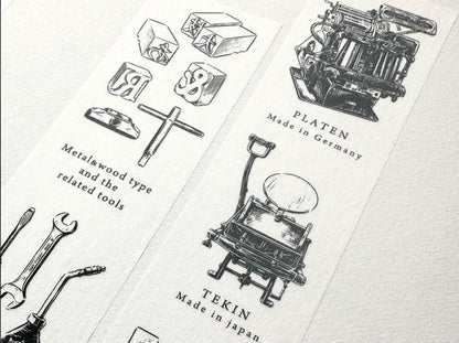 Oeda Letterpress Washi Tape - Letterpress