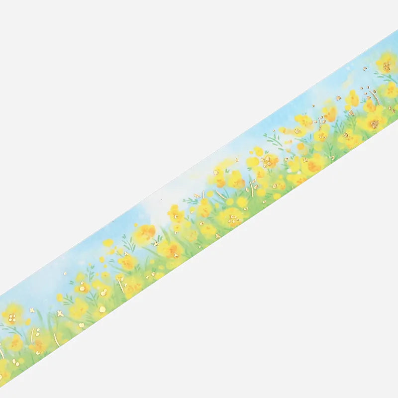 BGM Foil Washi Tape - Life Series - Yellow Flower Field