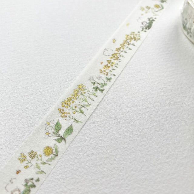 Spica Garden Washi Tape - muu-chan Series - Yellow Flower