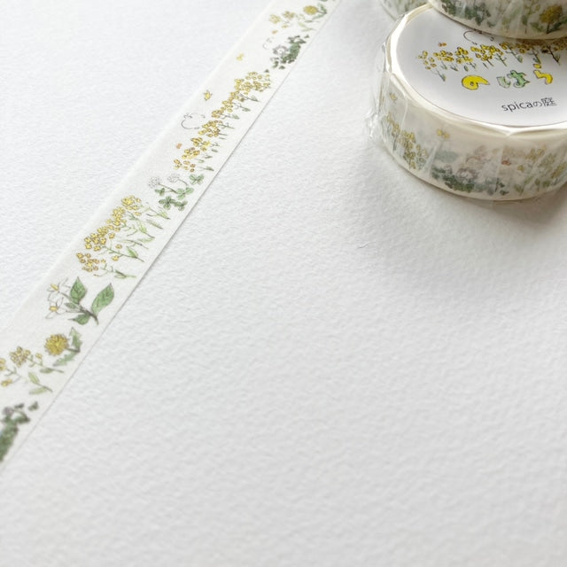Spica Garden Washi Tape - muu-chan Series - Yellow Flower