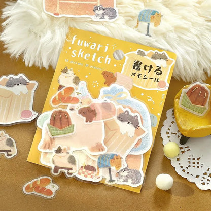 BGM Flake Stickers - Fuwari Sketch Series - Yellow