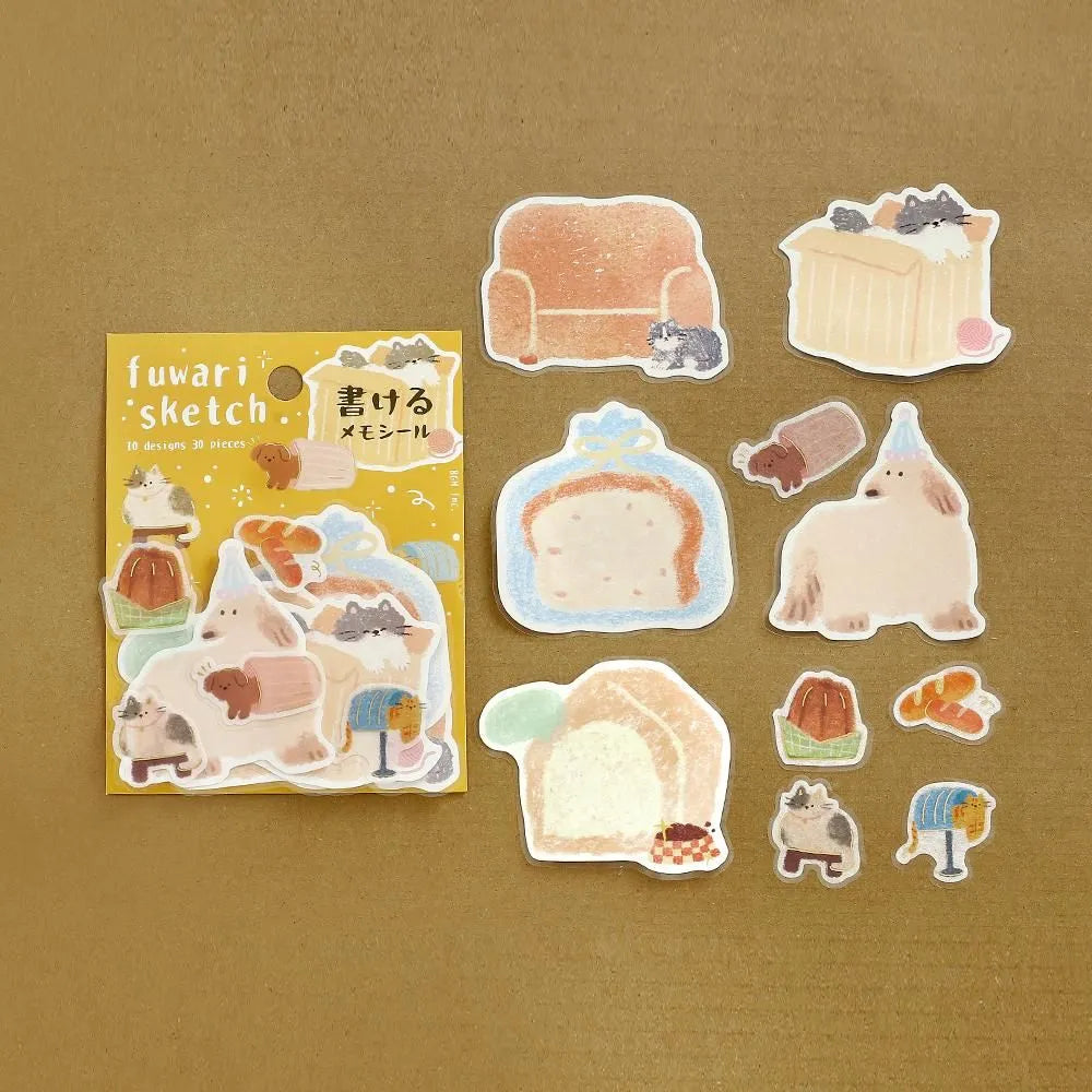 BGM Flake Stickers - Fuwari Sketch Series - Yellow