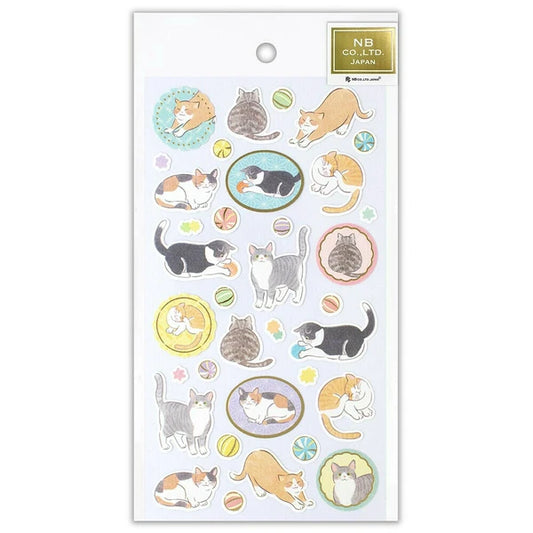 NB Japanese Style Sticker Sheet- Yufumi Cat