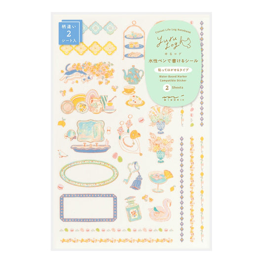 Midori Yuru Log Sticker Sheets - Travel & Hotel