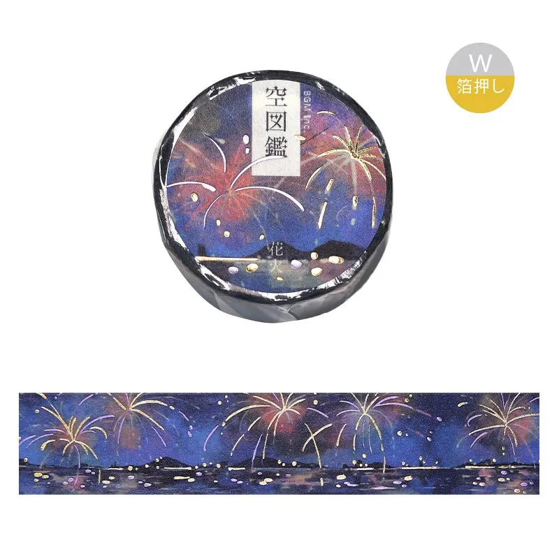 BGM Foil Washi Tape - Sora Zukan Series - Fireworks